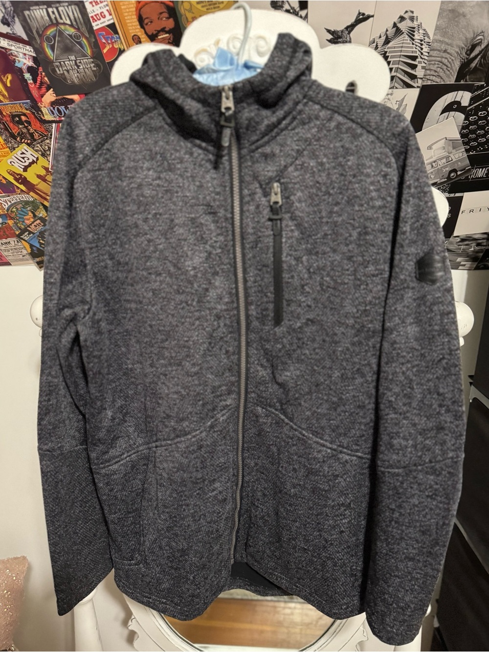 Merrell Men's Charcoal Full-Zip Hooded Sweater Jacket